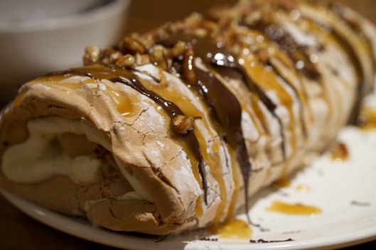 Pecan and Toffee Roulade